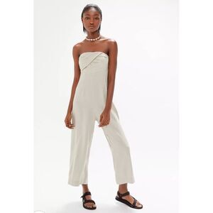 Urban Outfitters Strapless Linen Jumpsuit